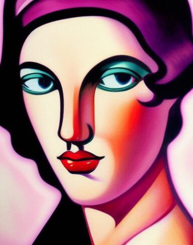 A poster of a woman face