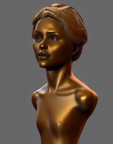 Bronze bust of the young lady