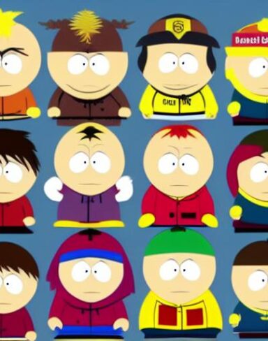 Cartoon characters south park of American animated television