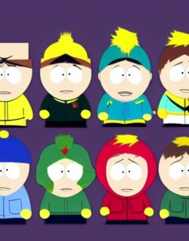 Cartoon characters south park of American animated television