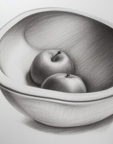 Drawing of fruit bowl