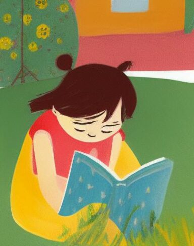 Girl reading a book