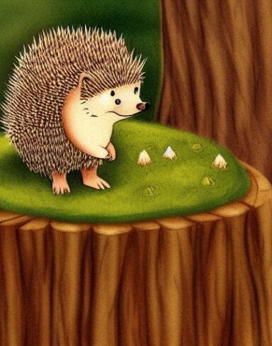 Hedge on a stump in woodland