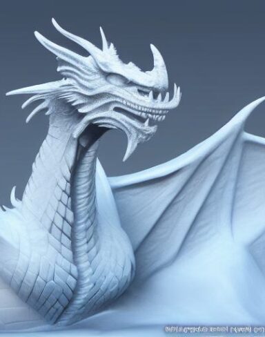 Ice sculpture of dragon