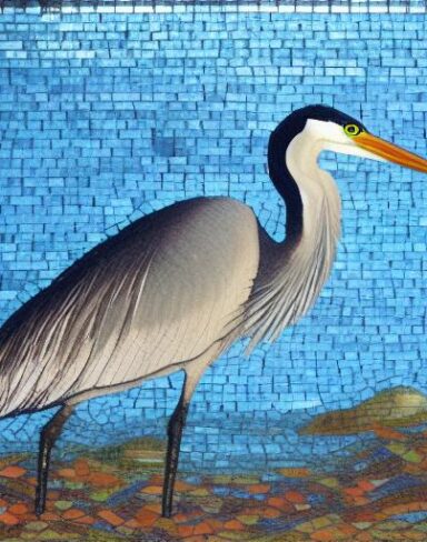 One bird that is standing in the water