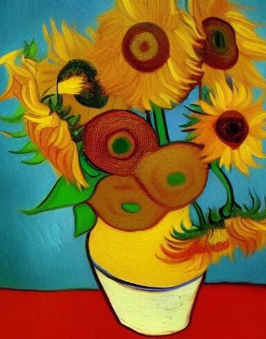 Painting of sunflowers