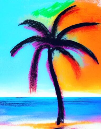 Palm tree on a beach