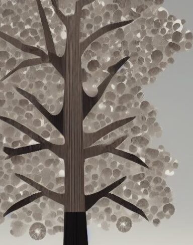 Paper art of a tree
