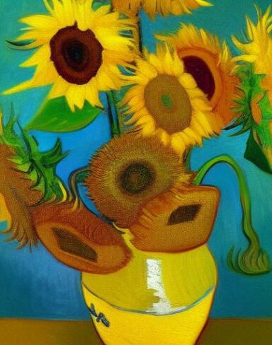 Sunflowers painting
