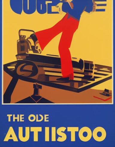 The vintage poster of auto service