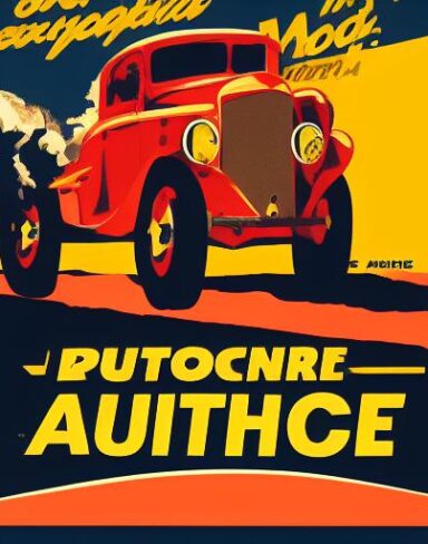 Vintage poster of an auto service