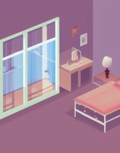 A bedroom with a bed and desk in it