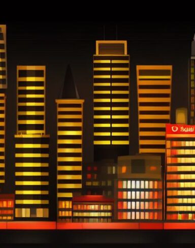 A city at night
