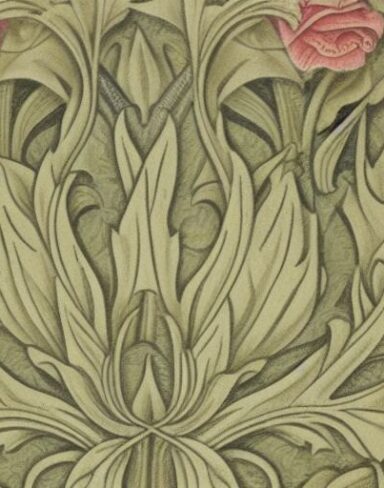 A close up of a pattern of rose