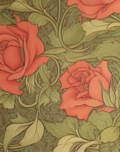 A close up of a wallpaper with rose