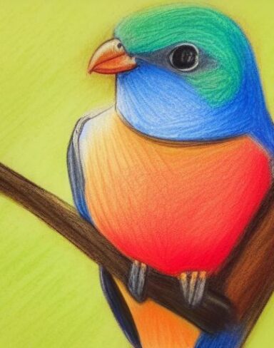 A colorful bird sitting on top of a tree branch