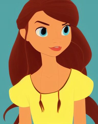 A girl with a yellow shirt