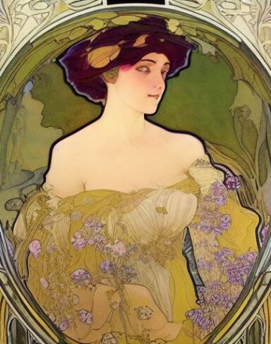 A painting of a woman
