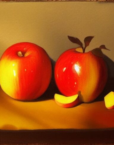 A painting of apples
