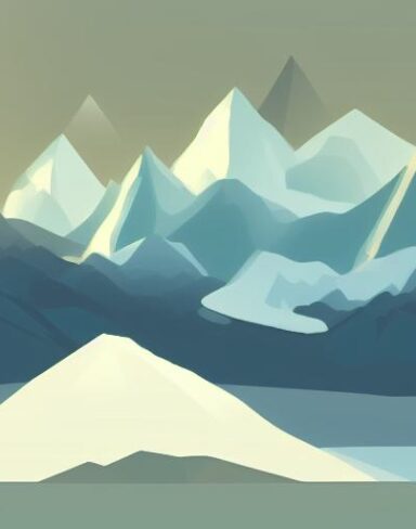 A snow on mountain range