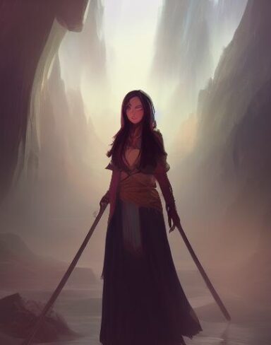 A woman standing near river