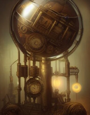 Melancholic steampunk art