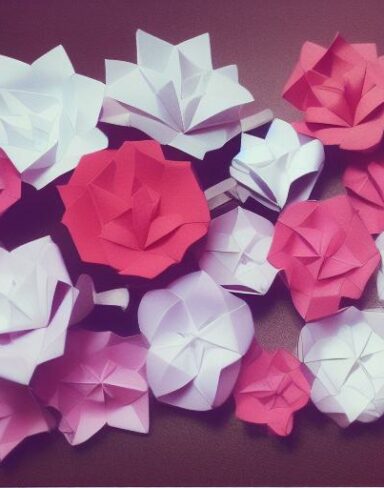 Some paper flowers