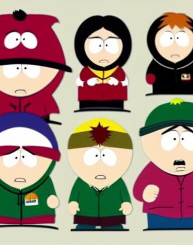 South park cartoon characters from tv