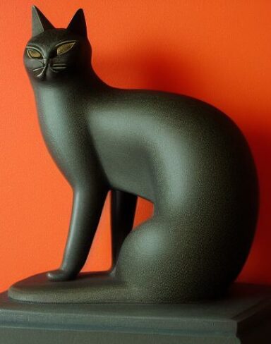 Statue of one cat