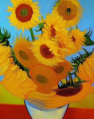 Sunflowers painting