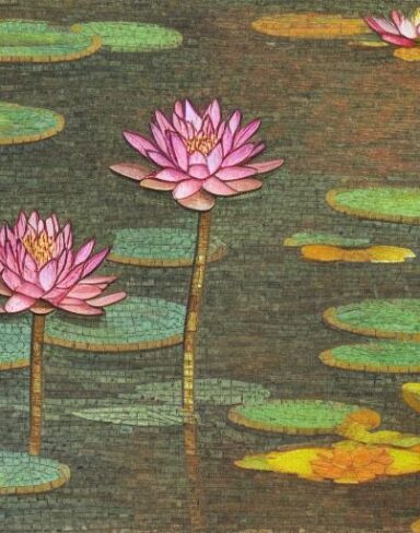 The flower in a mosaic