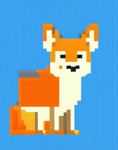 A deer with blue background