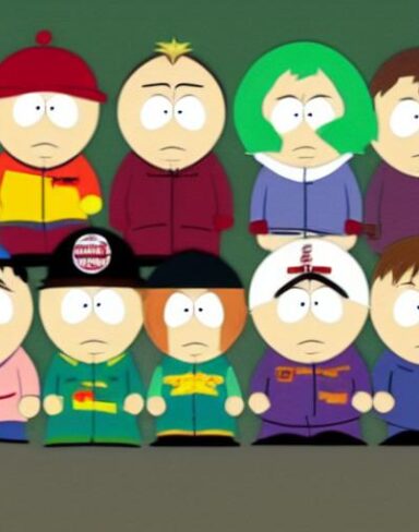 A group of cartoon characters south park of American television
