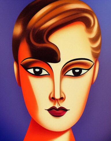 A poster of a woman face