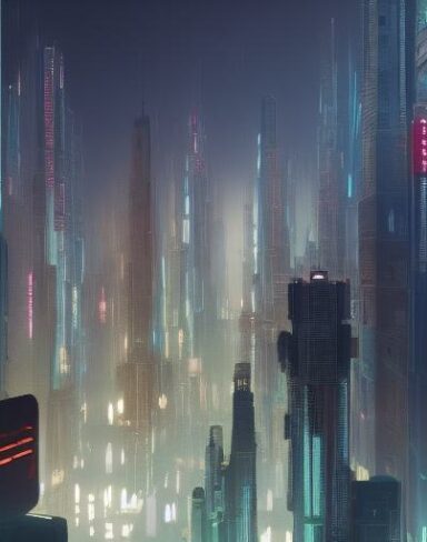 City filled with lots of tall buildings and citizens