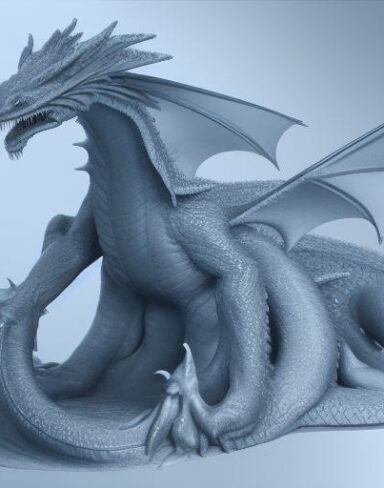 Dragon ice sculpture