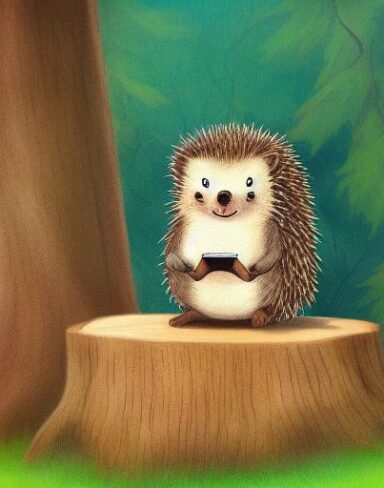 Hedge on a stump in woodland