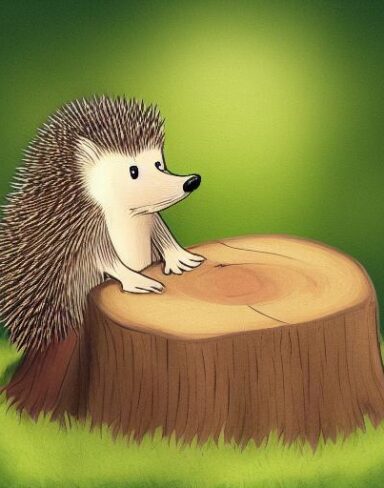 Hedge on a stump in woodland