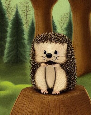 Hedge on a stump in woodland