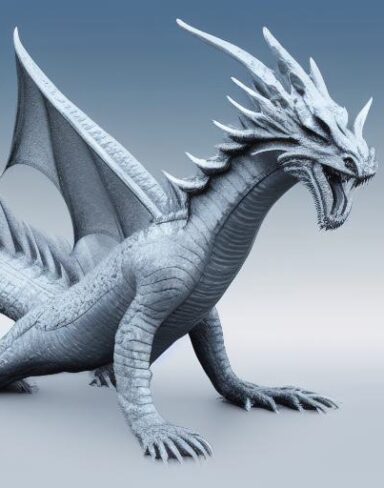 Ice sculpture of a dragon