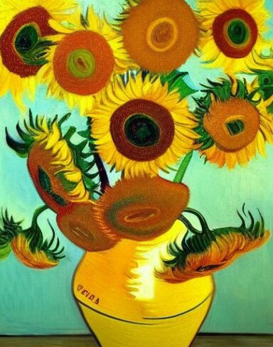 Painting of sunflowers