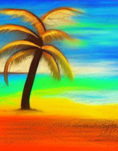 Palm tree at the beach