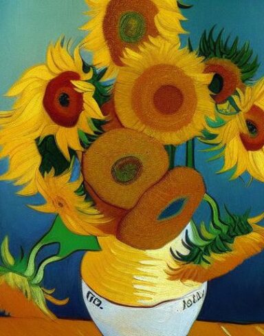 Sunflowers painting