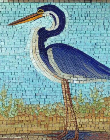 The bird standing in the water