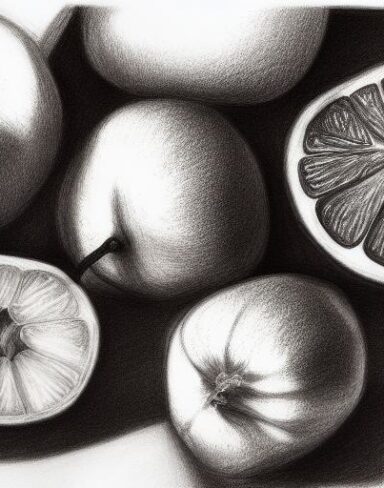 The drawing of fruits