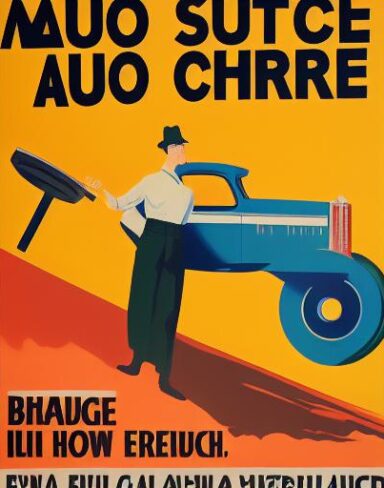 Vintage poster of an auto service