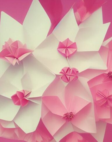 A bunch of paper flowers