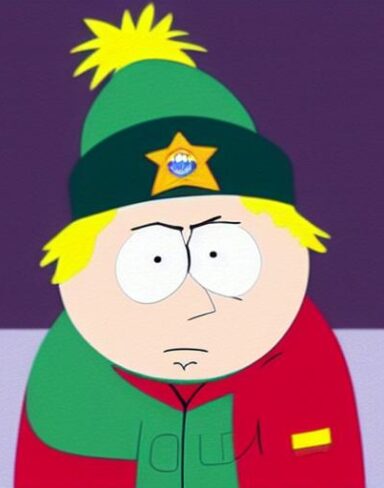 A cartoon character of south park
