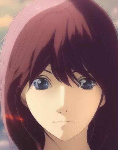 A close up of a anime person with beautiful face and long hair