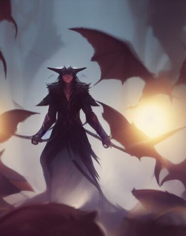 A man standing in front of a bunch of bats